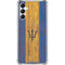 Barbados Flag Dark Wood Galaxy A14 5G Clear Case